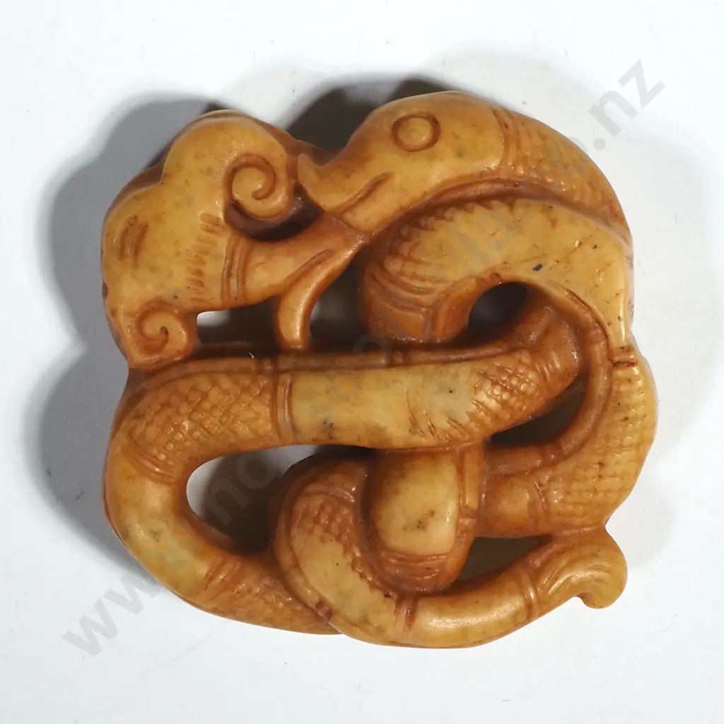 Small Stone Carving in the form of Hetian Pendant Image 1++