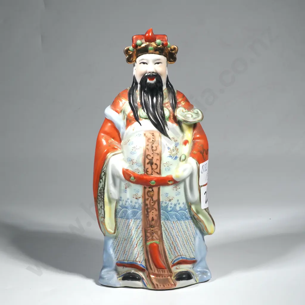 Vintage Chinese Porcelain Immortal Stature - Lu Xing Image 1++
