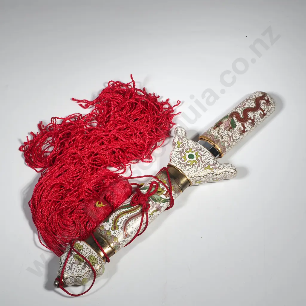 Chinese Cloisonne Extendable Sword Image 1++