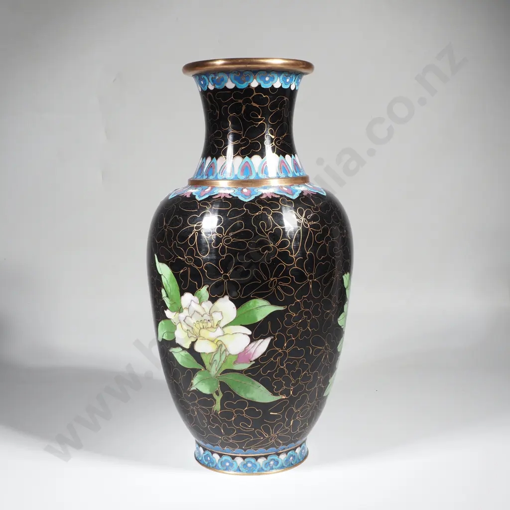 Vintage Chinese Cloisonne Large Vase - Image 1++
