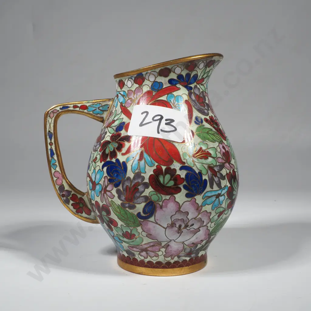 Vintage Chinese Cloisonne Jug Image 1++