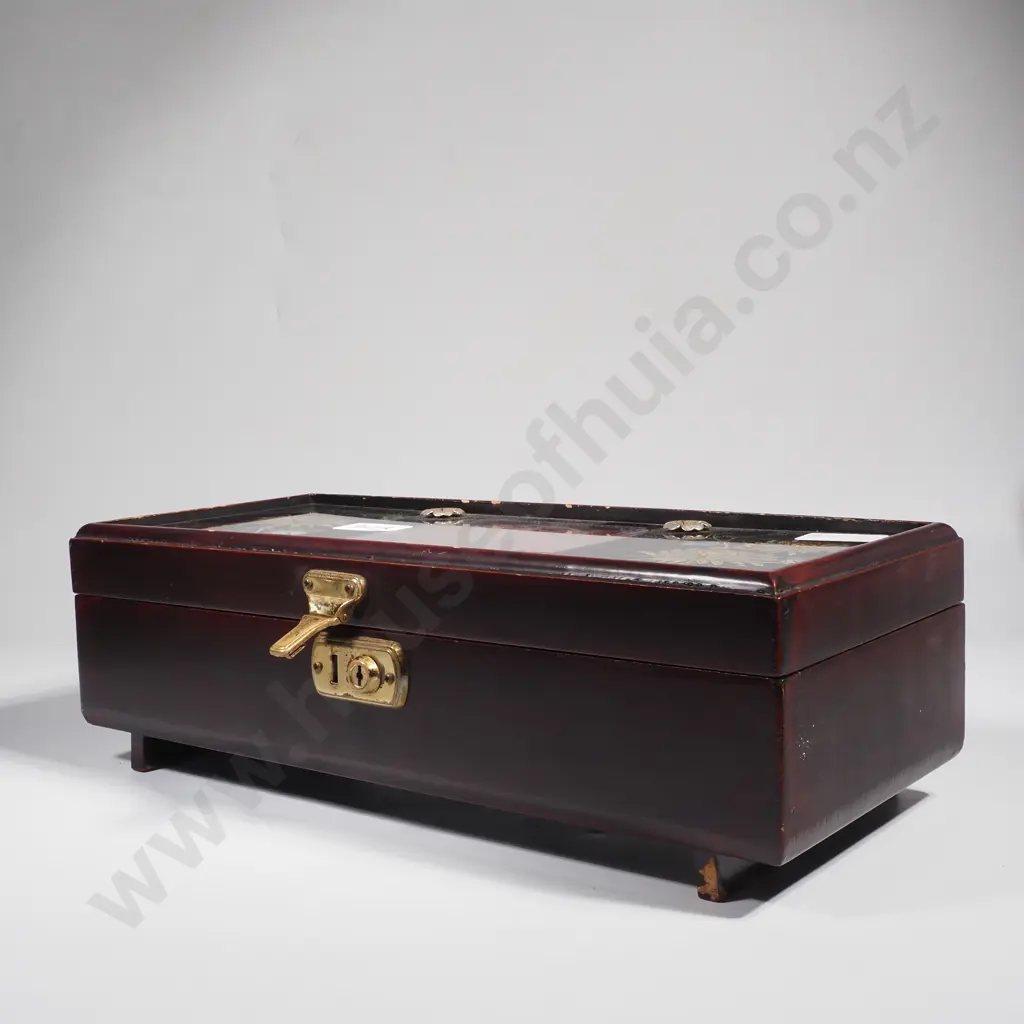 Vintage Japanese Musical Jewellery Box w Turning Ballerina Image 1++
