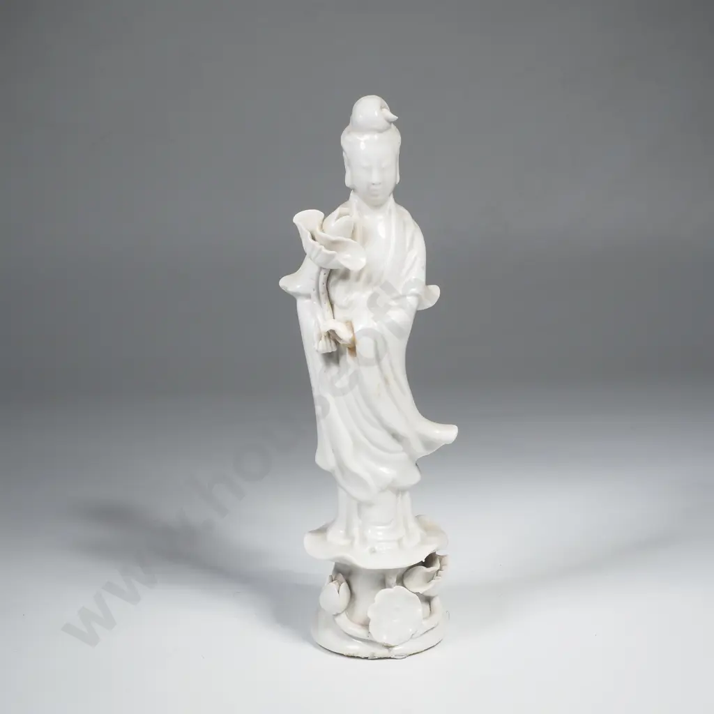 Vintage Chinese Blanc De Chine Guanyin Figure Image 1++