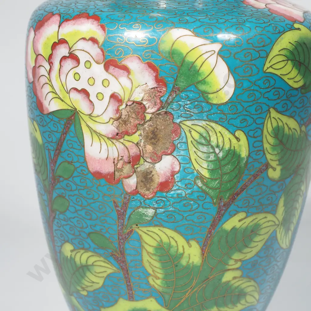 Vintage Chinese Cloisonne Vase a/f Image 1++