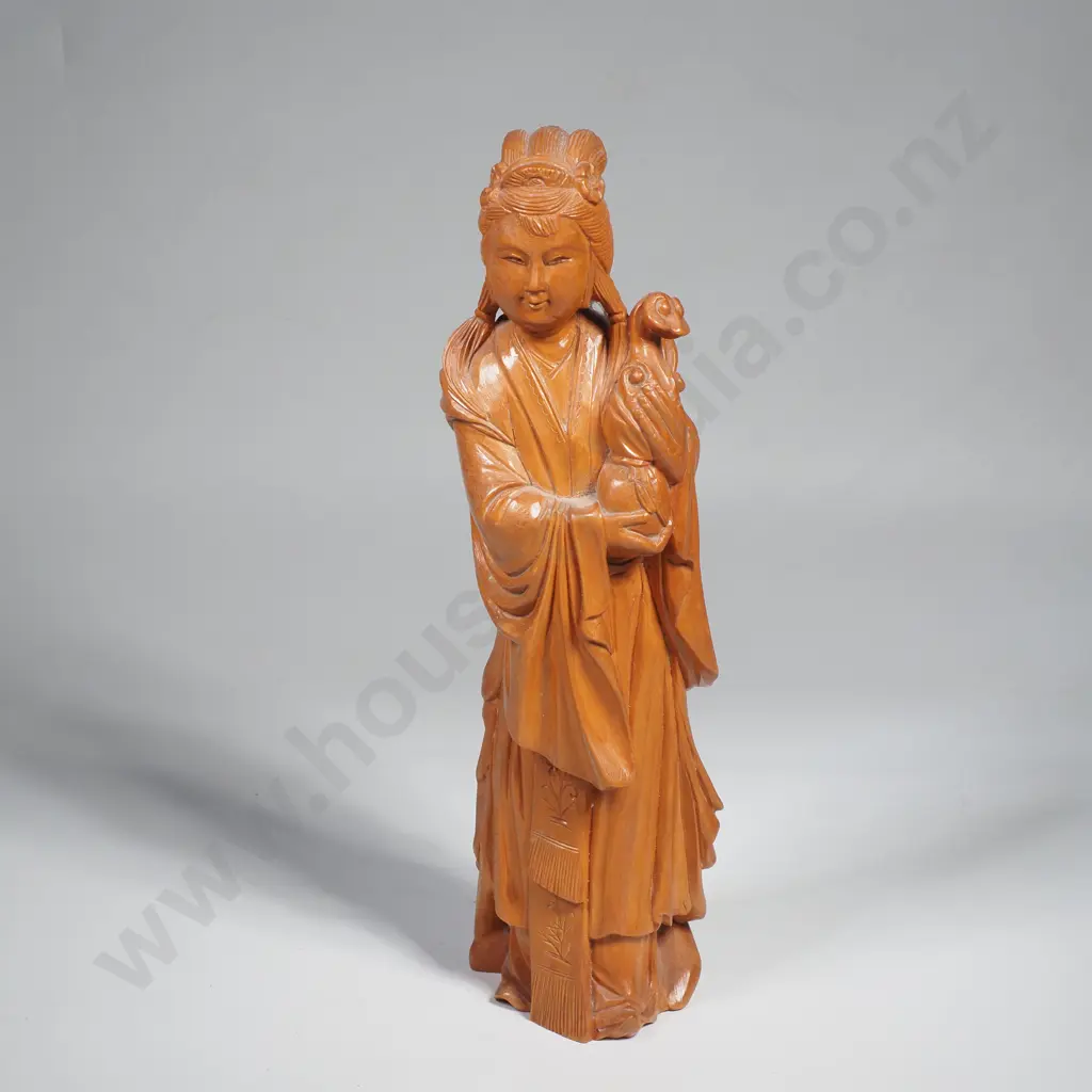 Chinese Carved Wooden Figure of Guanyin Image 1++