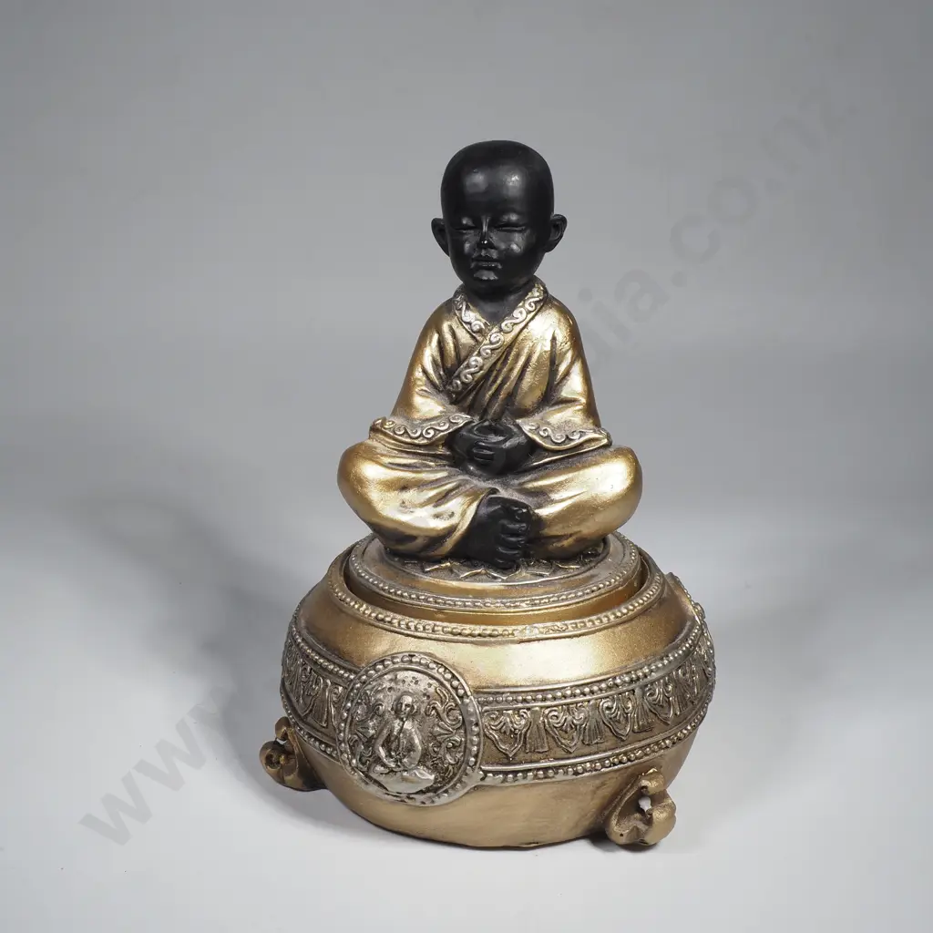 Composite sitting Buddha Trinket Box Image 1++