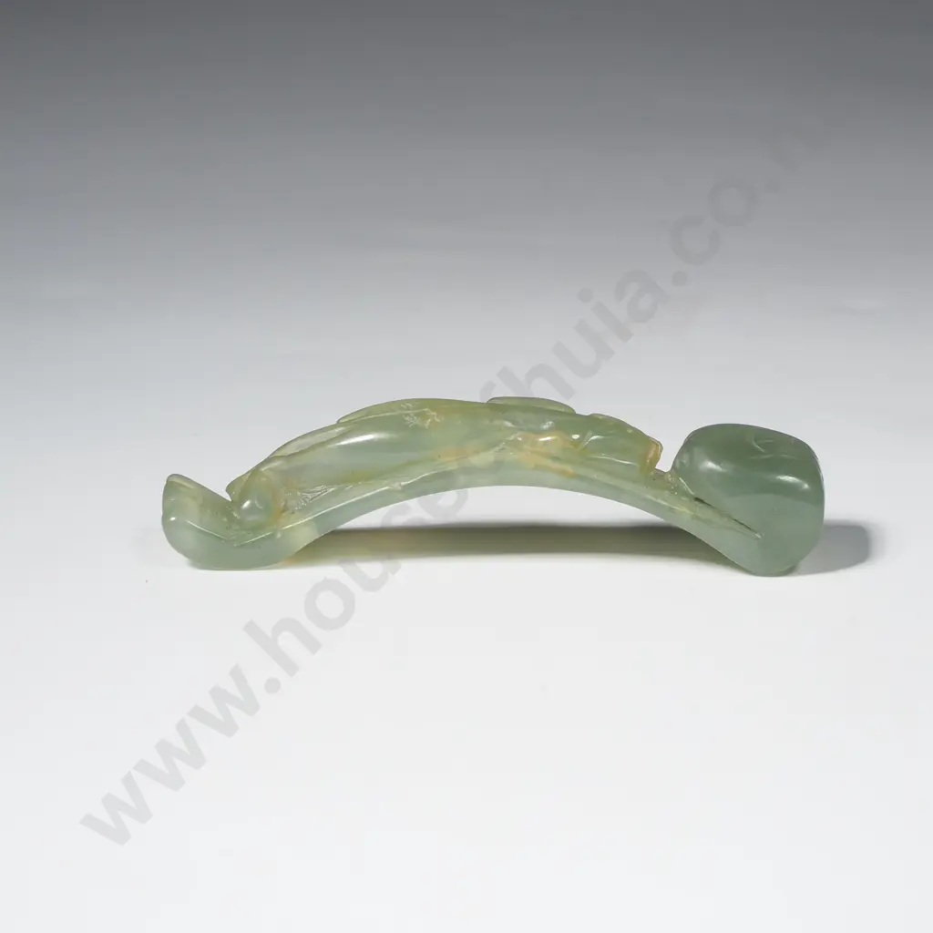 Vintage Chinese Jade / Bowenite Belt Hook Image 1++