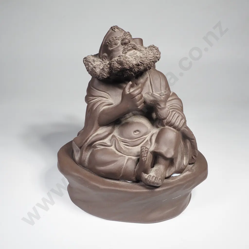 Chinese Yixing Zisha Clay Figure - Likely Zhong Kui Image 1++