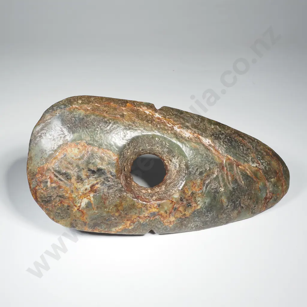 Chinese Jade Dragon Bi Axe, Possibly from the  Honghshan Culture w Carved Detail Image 1++