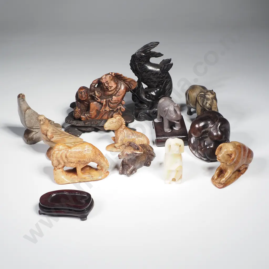 Carved Figures - Various Materials, Soapstone, Horn etc Image 1++