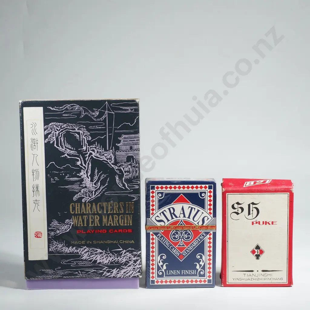 Chinese 'Characters in Water Margin' Playing Cards & 2 Others Image 1++
