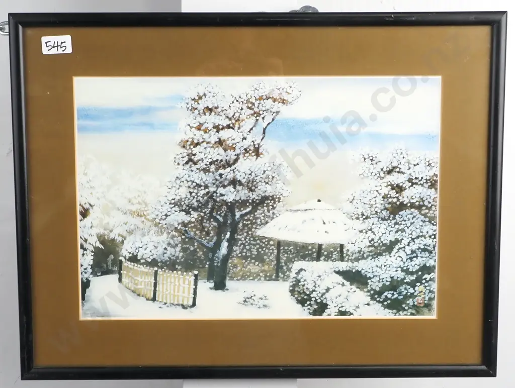 Cherry Blossoms in the Snow, Watercolour Image 1++