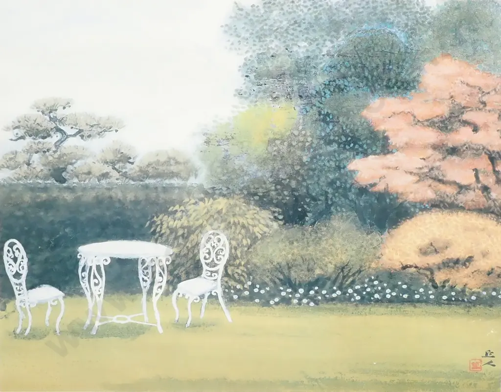 Garden Scene, Watercolour Image 1++