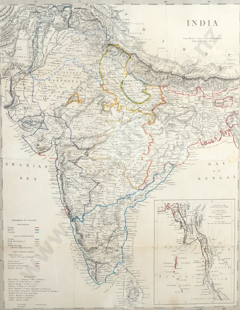 Antique Map Of India Image 1++