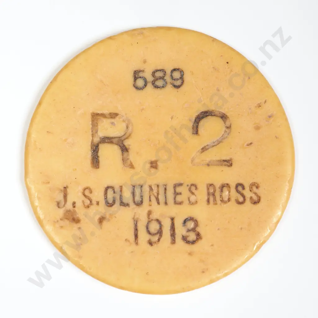 Keeling Cocos Islands 1913 Ivorine 2 Rupees Image 1++