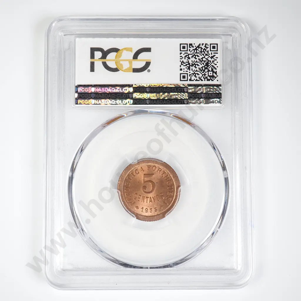 Guinea - Bissau 1933 5 Centavos PCGS MS 64 Slab Image 1++
