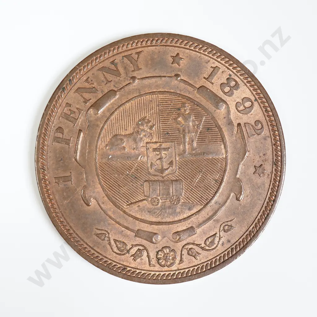 South Africa 1892 Penny - Kruger Image 1++