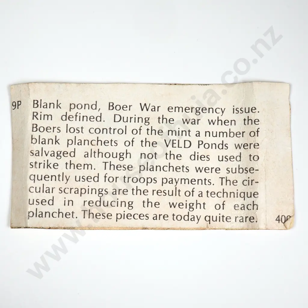 South Africa c1900 Blank 22ct Gold Pond - w/- Rim Image 1++