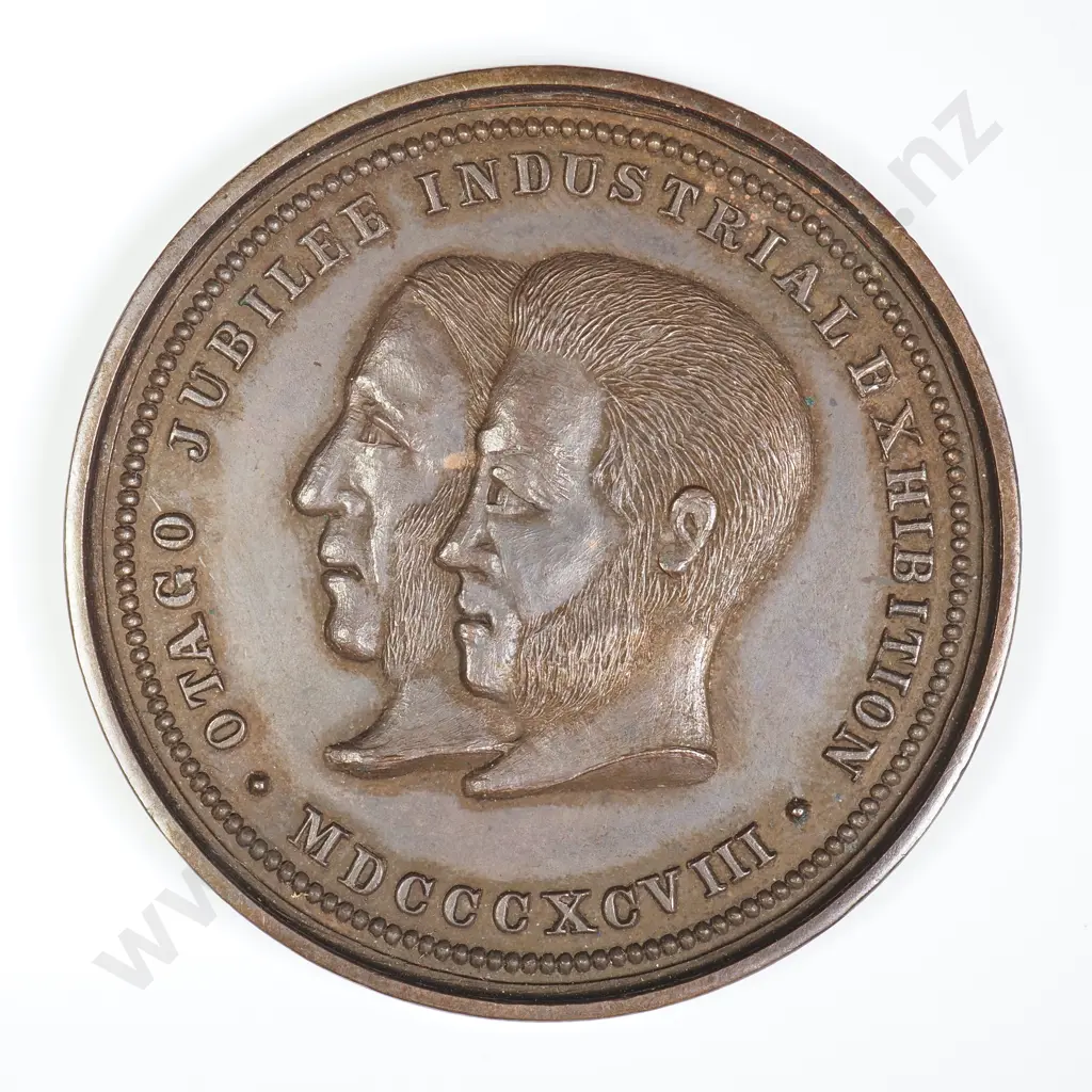 NZ 1898 Otago Jubilee Exhibition Bronze Prize Medal Image 1++
