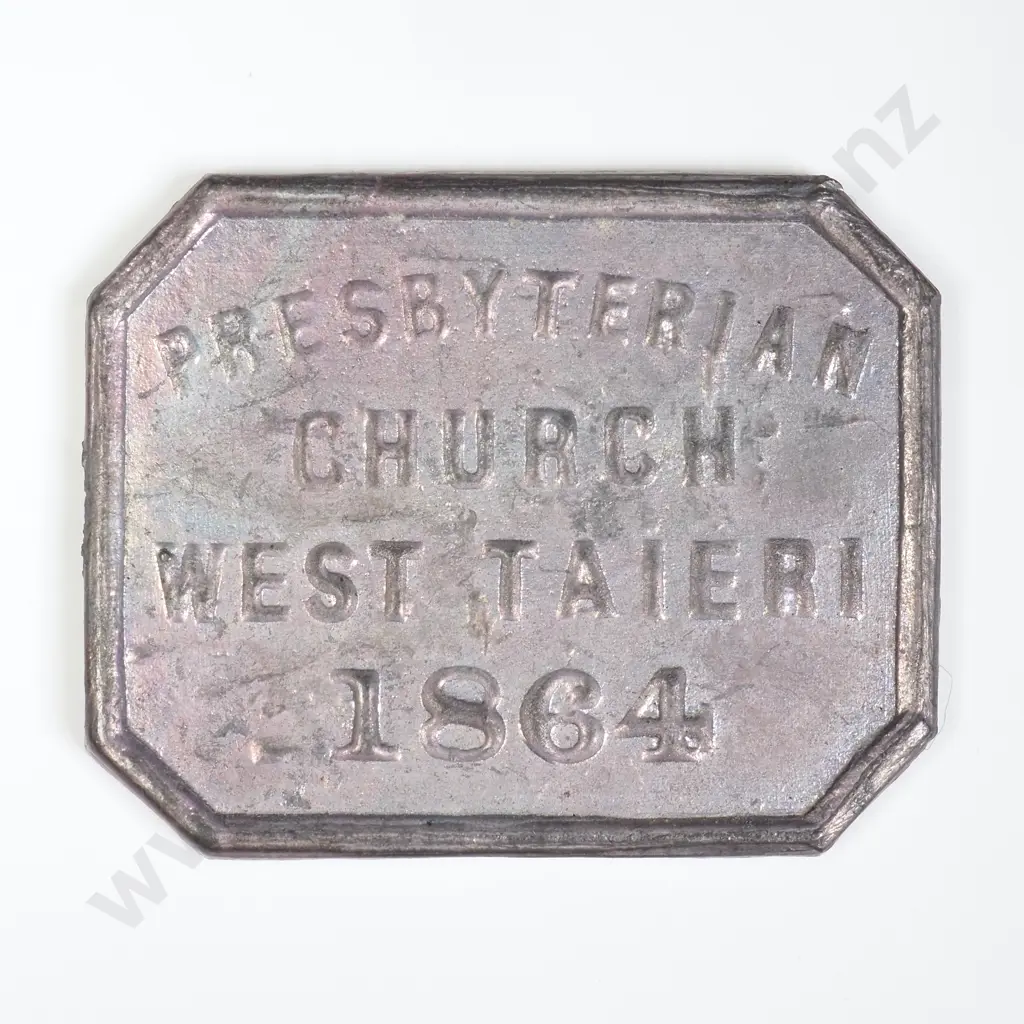 NZ 1864 West Taieri Communion Token Image 1++