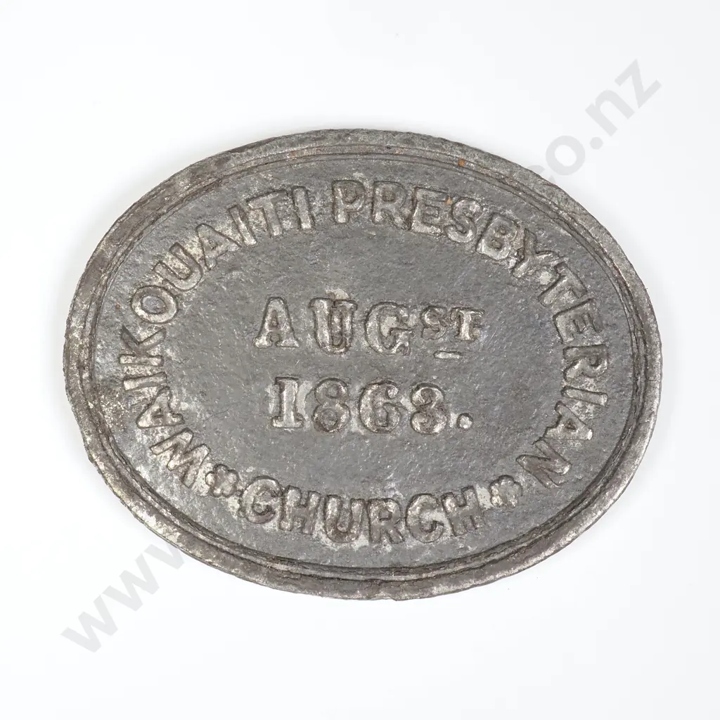 NZ Waikouaiti Communion Token Image 1++