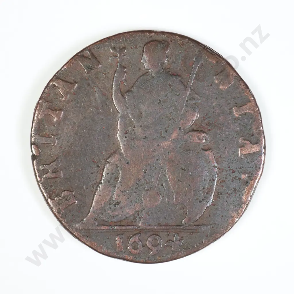 GB 1694 Farthing - William & Mary Image 1++