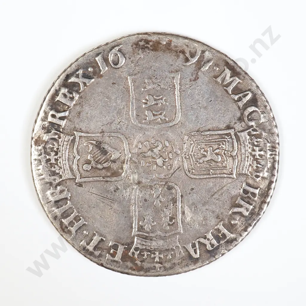 GB 1697 B Shilling - William III Image 1++