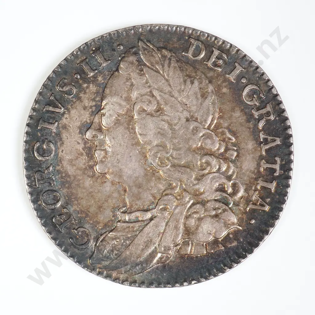 GB 1758 Sixpence George II Image 1++