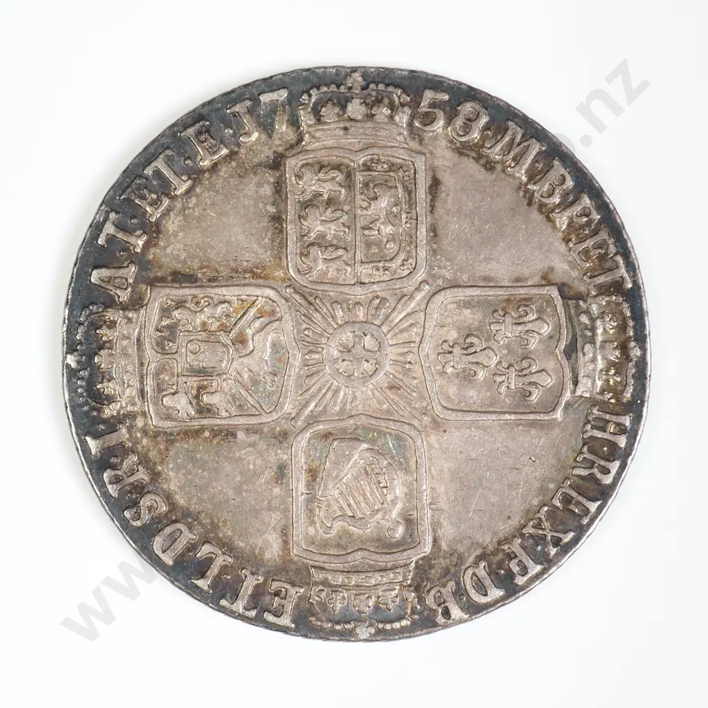 GB 1758 Sixpence George II Image 1++