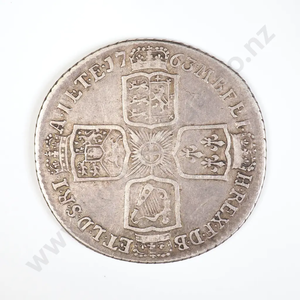 GB 1763 'Northumberland" Shilling - CV 300 Pounds in Fine Grade Image 1++