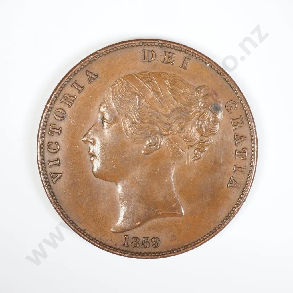 GB 1859 Victoria Young Head Penny Image 1++