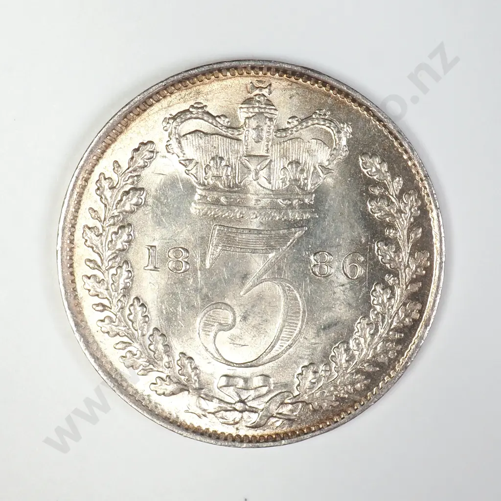 GB 1886 Threepence Image 1++