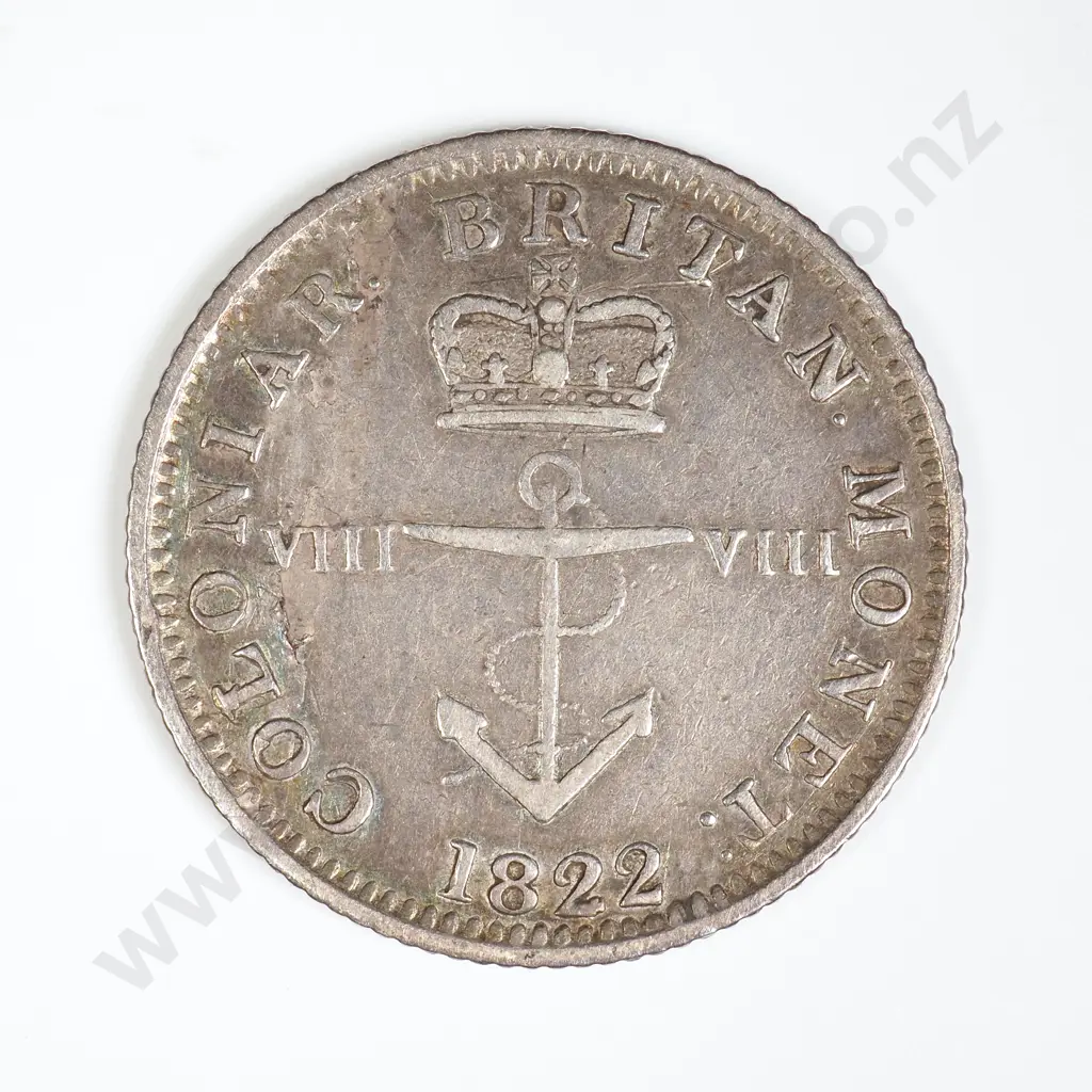 British West Indies 1822 1/8 Dollar Image 1++