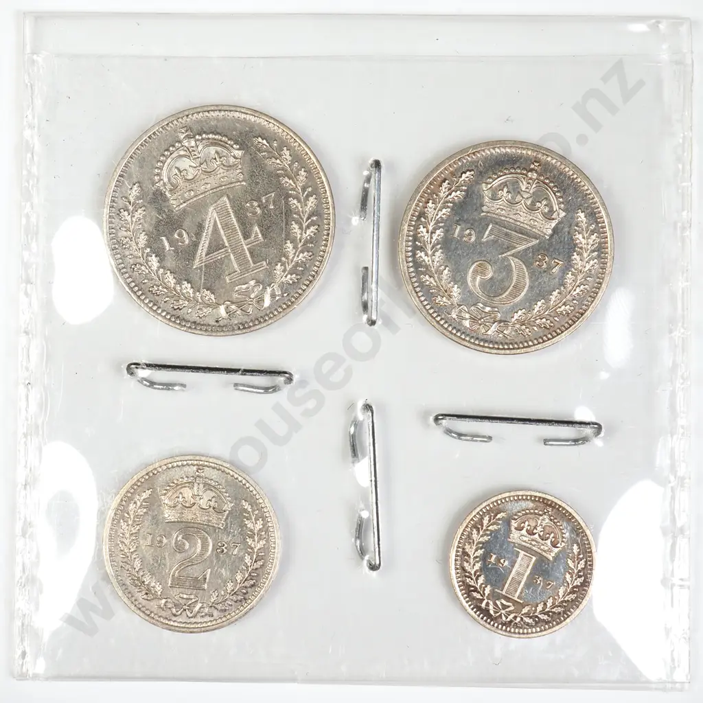 GB 1937 Maundy Set - Coronation Year Image 1++