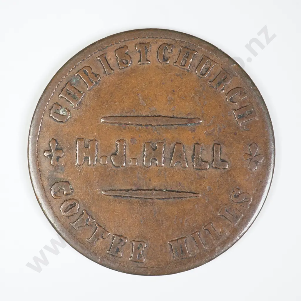 NZ (1864-5) Half Penny Token Image 1++