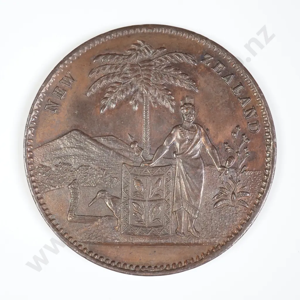 NZ 1881 Milner & Thompson Penny Token Image 1++