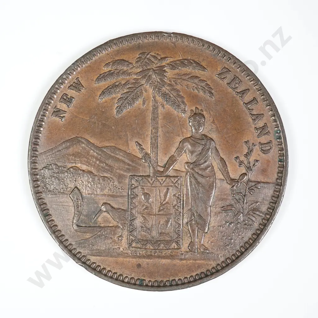 NZ 1881 Milner & thompson Penny Token Image 1++