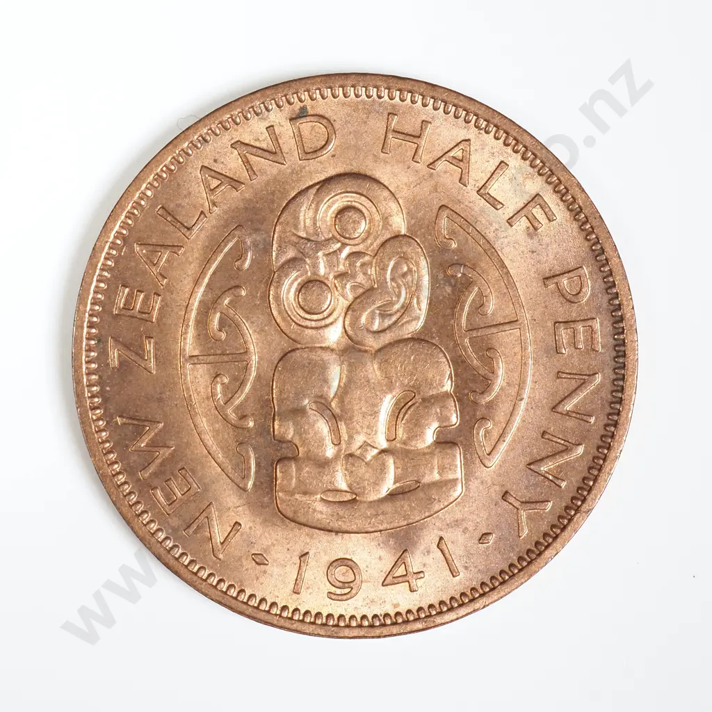NZ 1941 Half Penny Image 1++