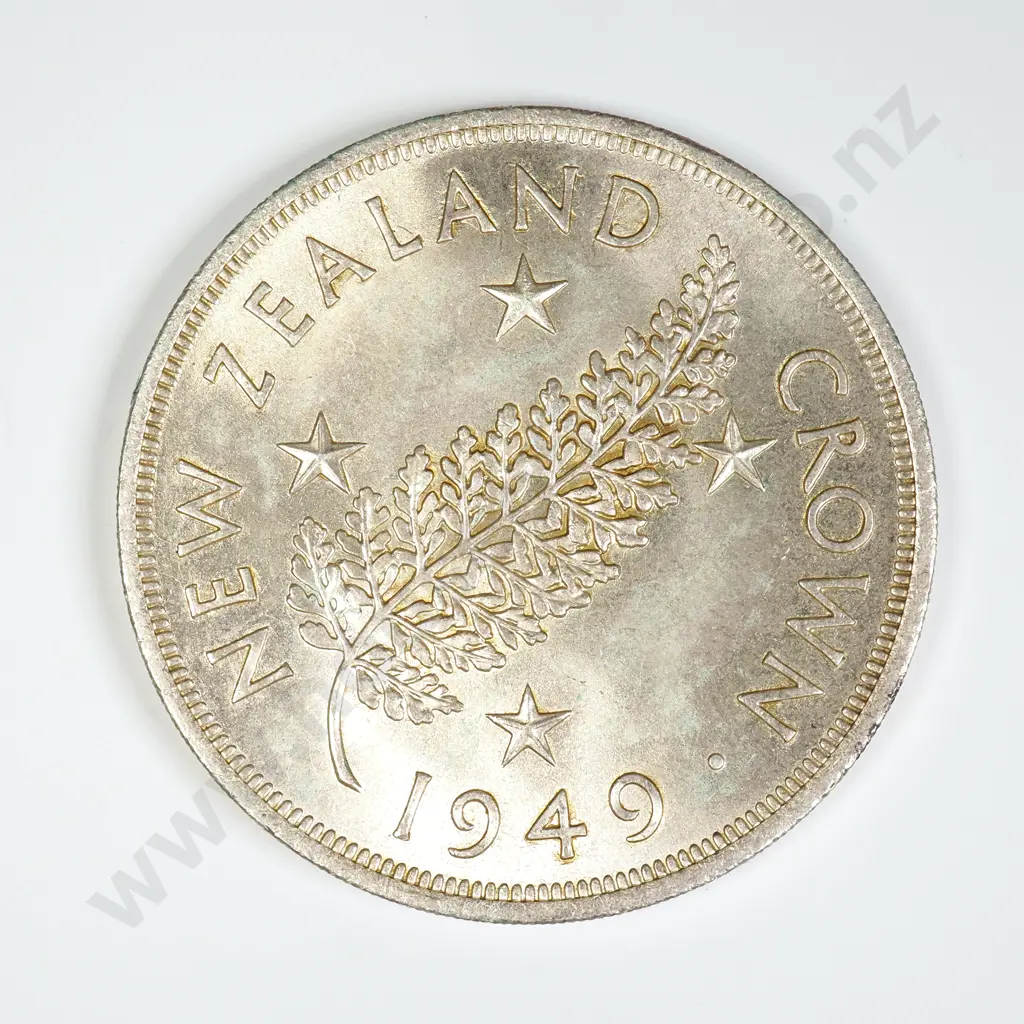 NZ 1949 Crown - Very Attractive Example Image 1++