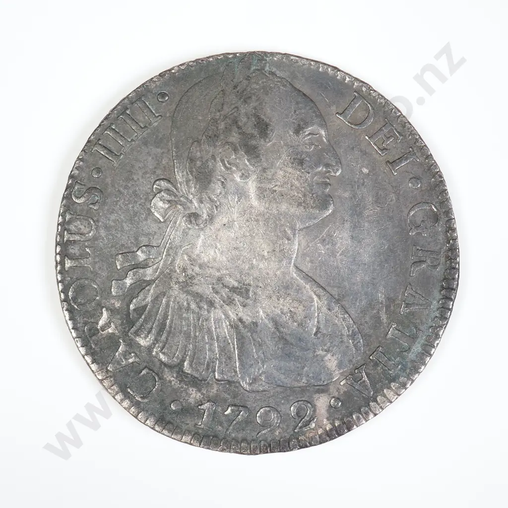 Mexico 1792 8 Reales - Shipwreck Coin Image 1++