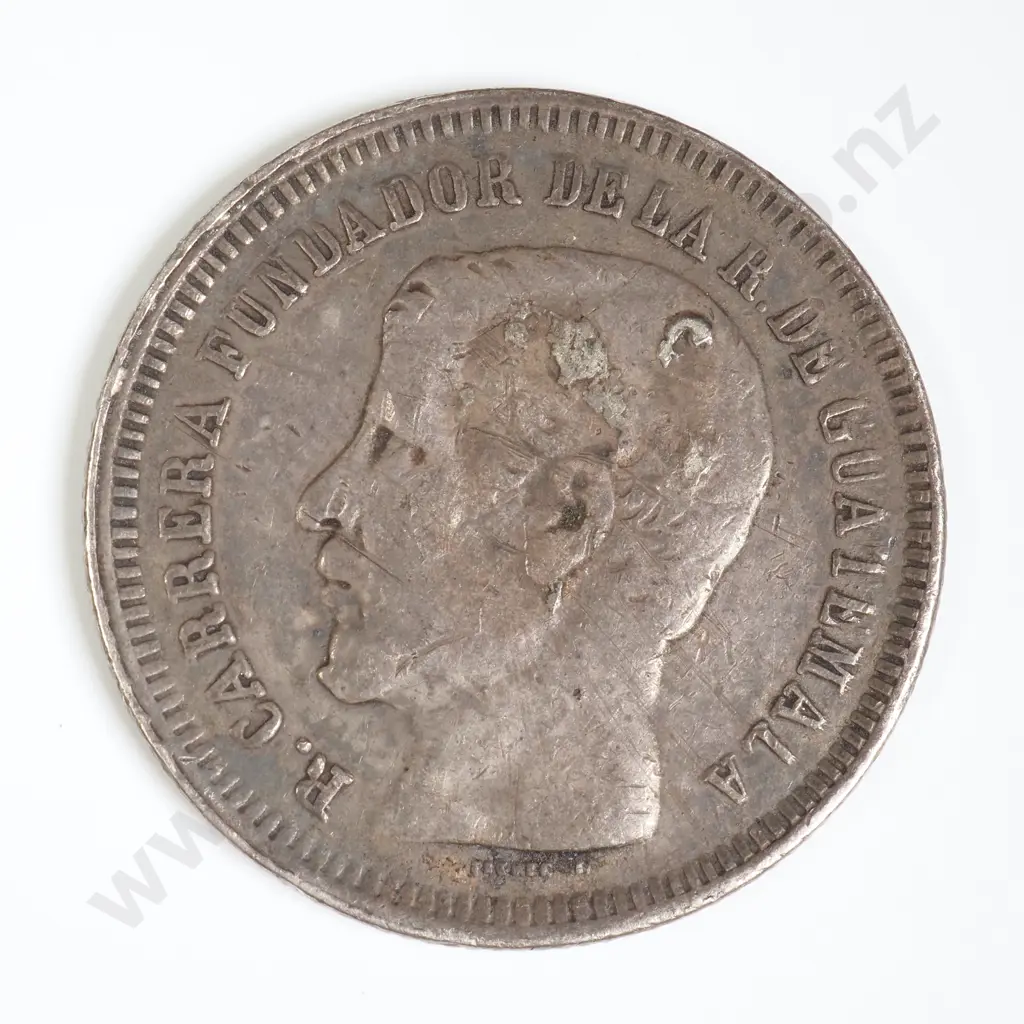 Guatemala 1869 2 Reales Image 1++