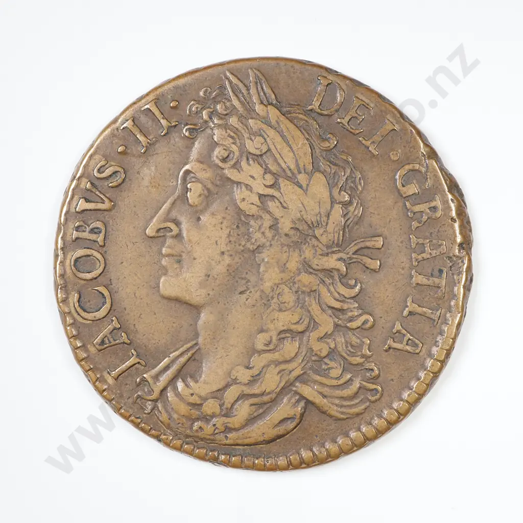 Ireland 1689 - Gun Money Half Crown Image 1++
