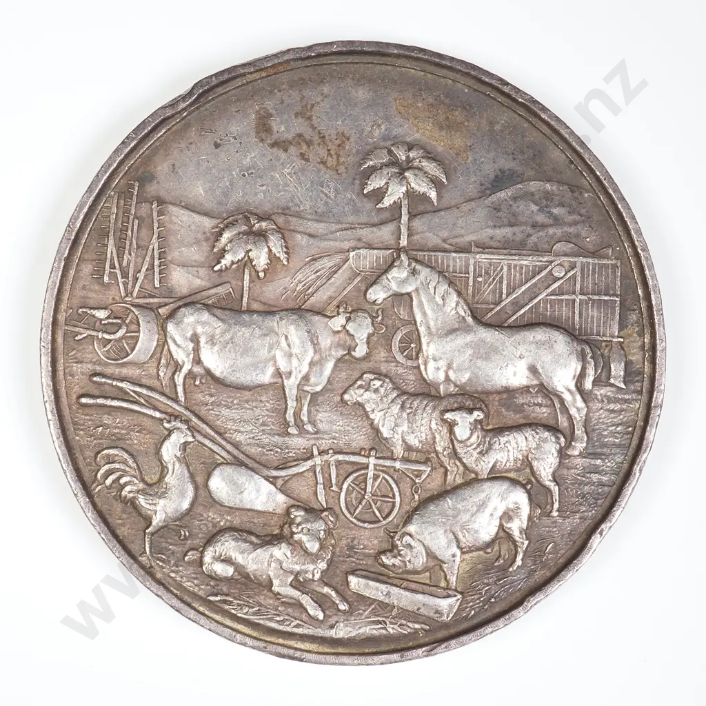 NZ 1904 Manawatu & West Coast Silver A&P Medal Image 1++