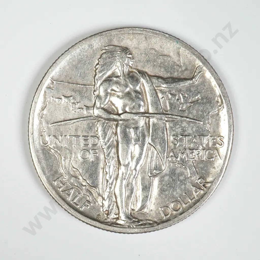 U.S.A. 1926 Oregon Memorial Trail Silver 1/2 Dollar Image 1++