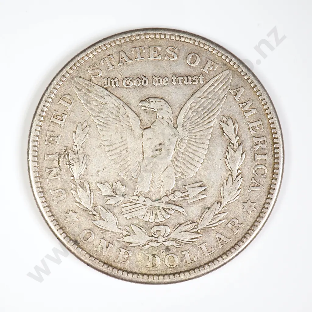 USA 1921 S Morgan Dollar - Counter stamped 'Guadalcanal 42 & 43' Image 1++