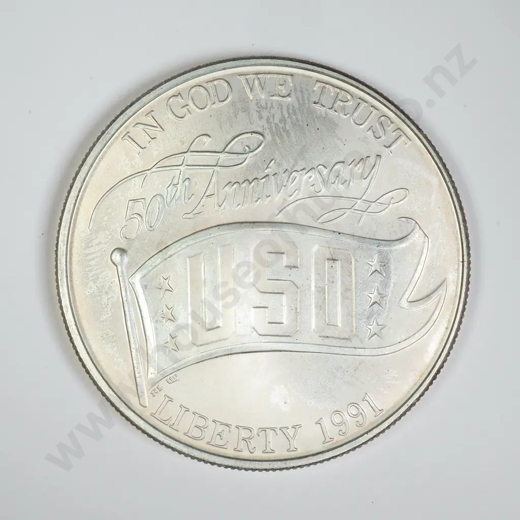 U.S.A. 1991 Commemorative Silver Dollar Image 1++