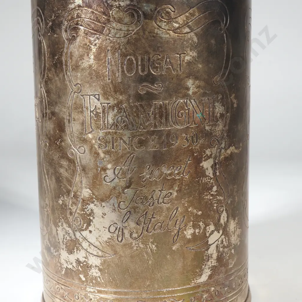Nougat Flamigni Tin w Lid - Inscribed in Italian Image 1++