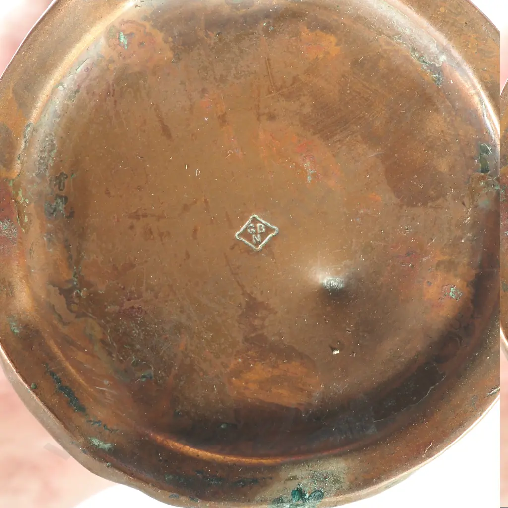 Art Nouveau Brass and Copper Vase - Small Copper Vase Image 1++