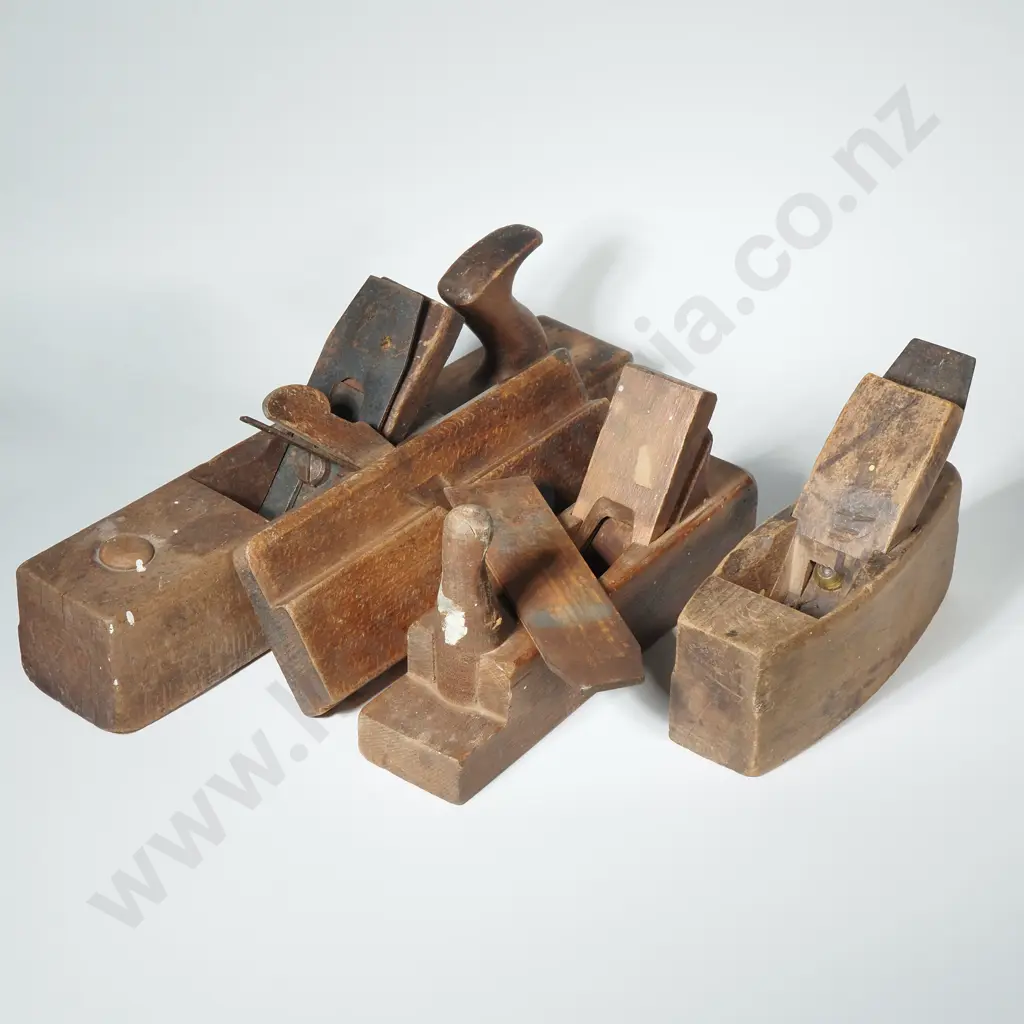 Four Vintage Wooden Planes Image 1++