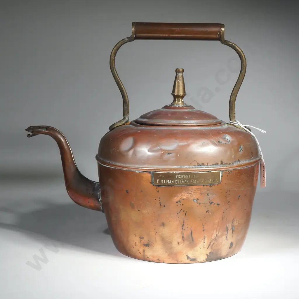 Antique Copper & Brass Kettle Image 1++